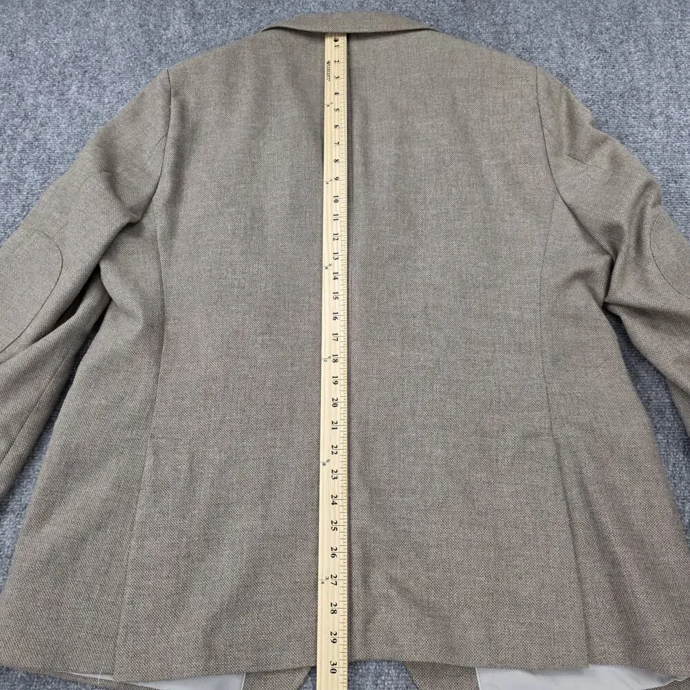 Joe Joseph Abboud Blazer Mens 48 Regular Tan Slim Fit Elbow Patch Sport Coat